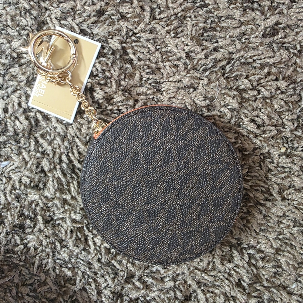 Michael Kors Brown and Orange Leather Coin Purse